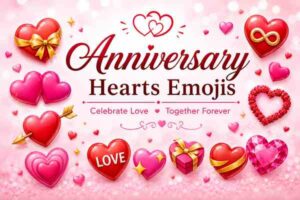 Anniversary Hearts Emojis