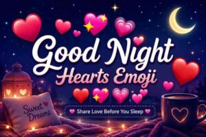Good Night Hearts Emoji